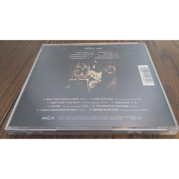 Who's Next (Remastered) by The Who (CD, 1995) - Picture 2 of 4